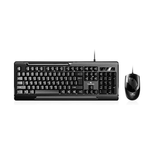 Velox Goods VL-500 Keyboard & Mouse Set – Wired, Silent & Splashproof – Plug & Play