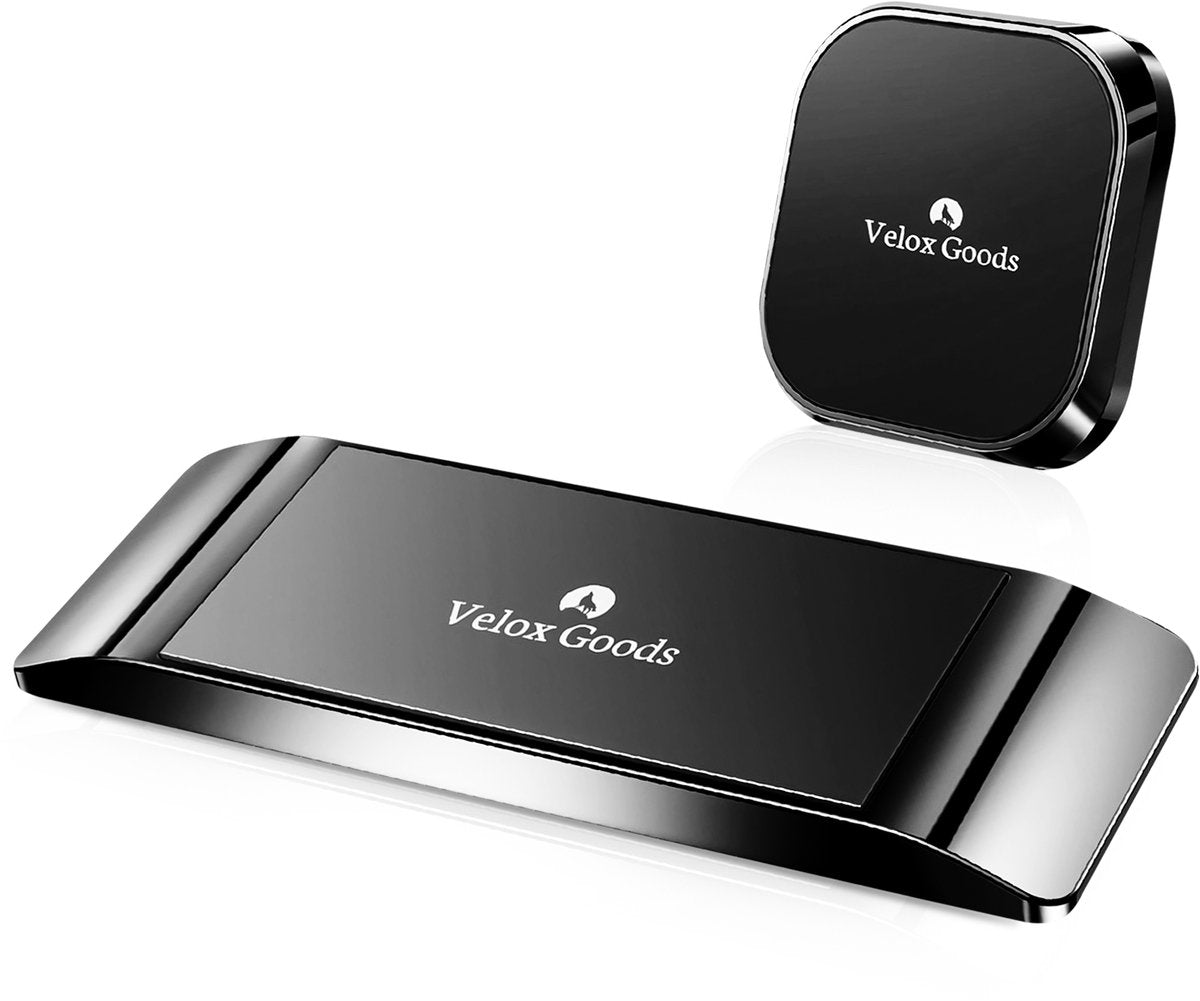 Velox Goods VL-503 Magnetic Phone Holder Car – Duo Pack – 2 Strong Magnets – For Dashboard, Windshield & Desk – Universal Smartphone Holder