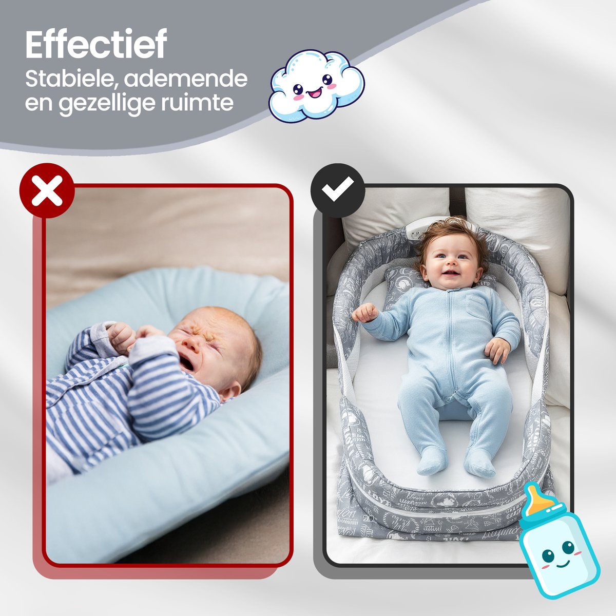 Velox Goods VL-516 Baby Travel Bed – Safe & Comfortable Mobile Travel Bed – Foldable Bed for Newborns & Babies