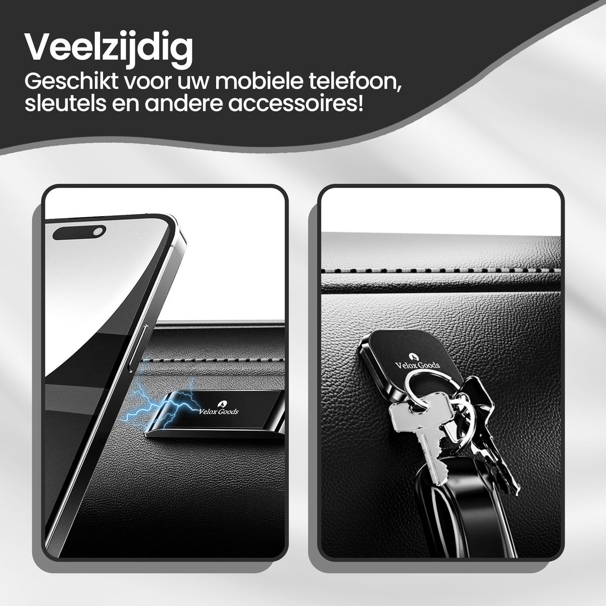 Velox Goods VL-503 Magnetic Phone Holder Car – Duo Pack – 2 Strong Magnets – For Dashboard, Windshield & Desk – Universal Smartphone Holder