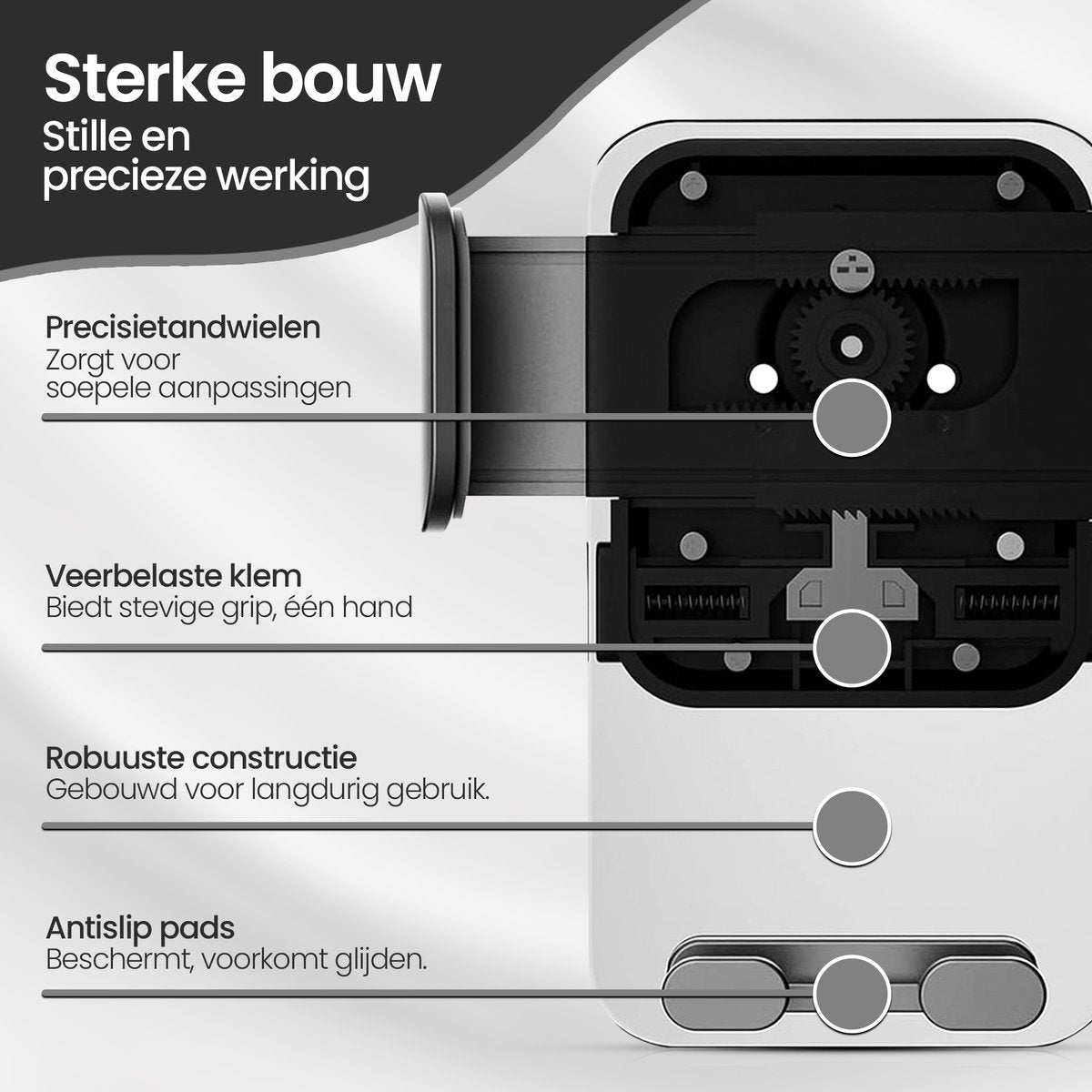 Velox Goods VL-501 Phone Holder Car – Strong Suction Cup – 360° Rotatable – For Dashboard, Windshield & Desk – Universal Smartphone Holder – Black