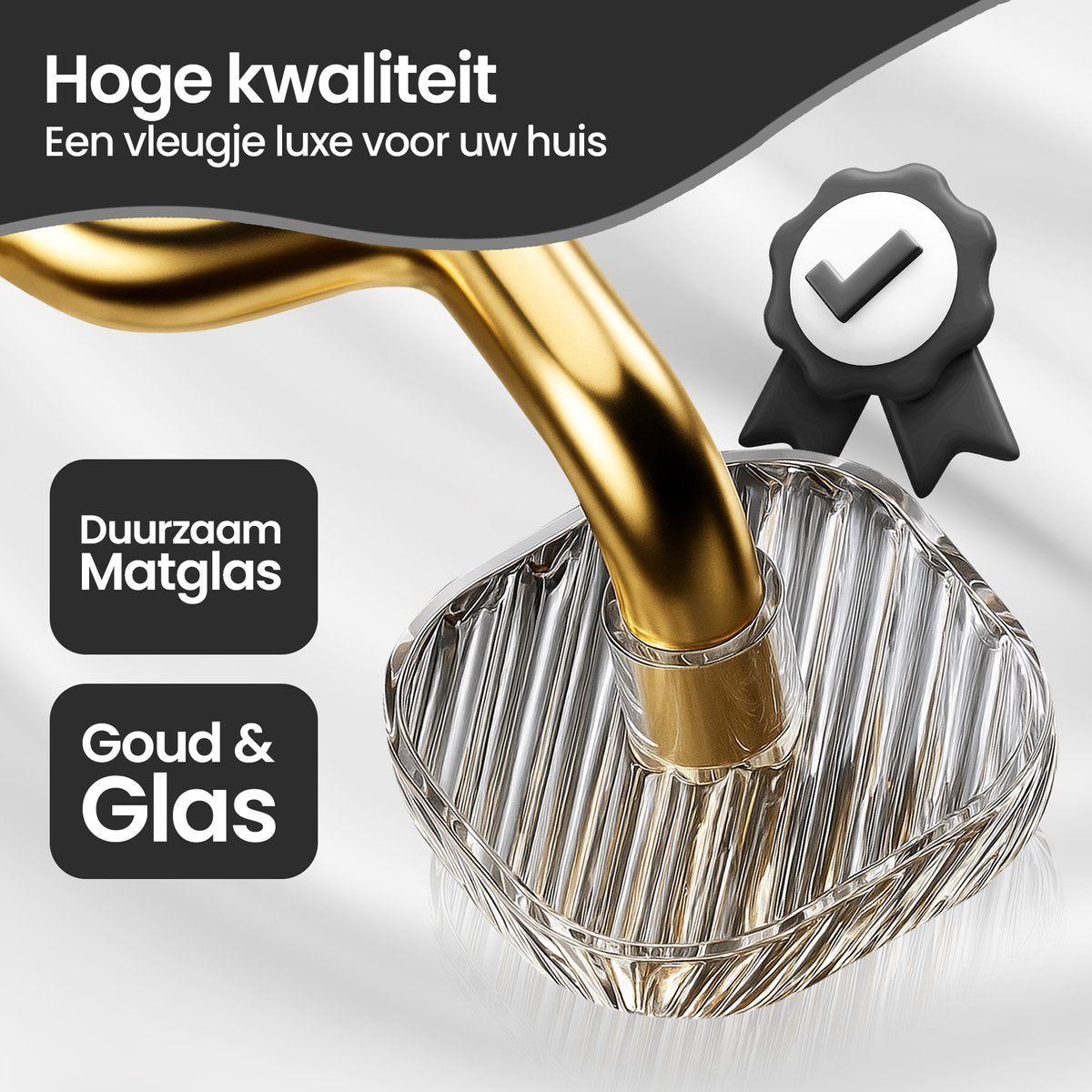 Velox Goods VL‑533 Towel Rack – 60cm Gold Towel Holder – Self-Adhesive & No Drilling – Stainless Steel Bathroom & Kitchen Towel Rack – 20kg Load Capacity