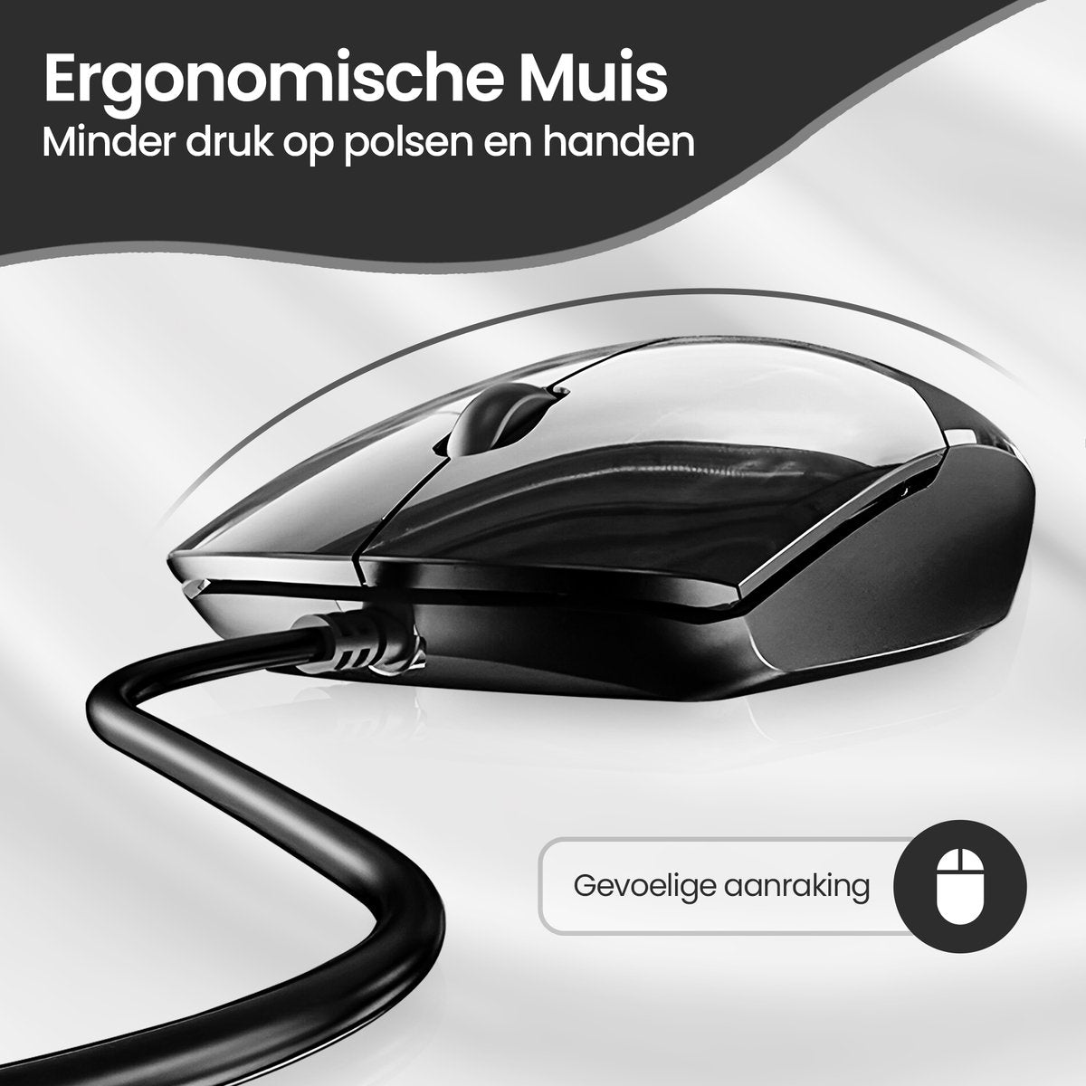 Velox Goods VL-500 Keyboard and Mouse Set – Wired – Silent – Splashproof – Plug & Play