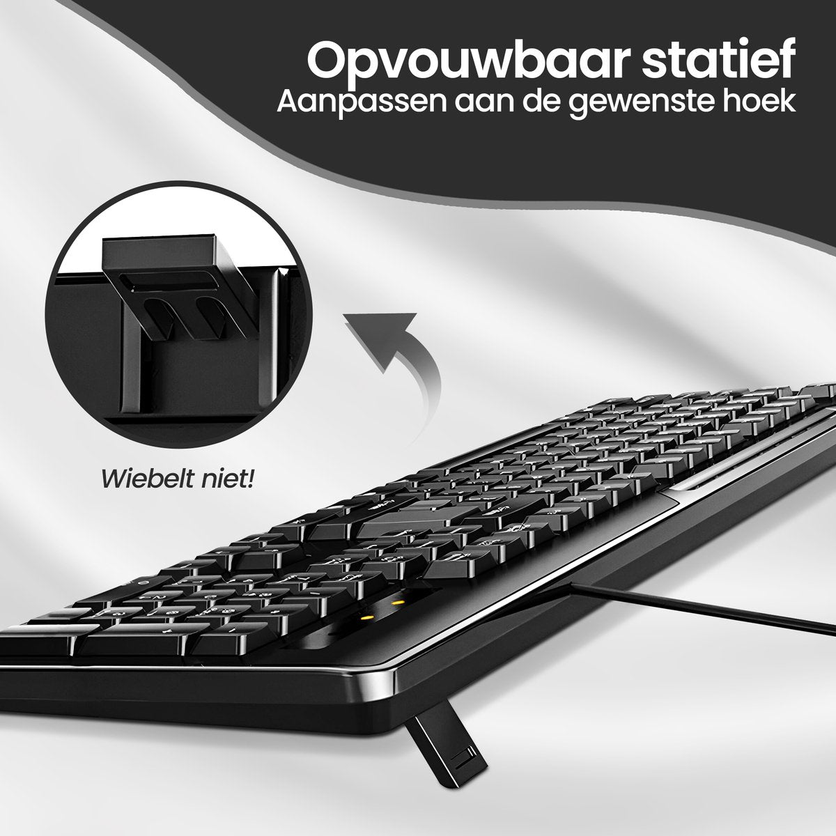 Velox Goods VL-500 Keyboard and Mouse Set – Wired – Silent – Splashproof – Plug & Play