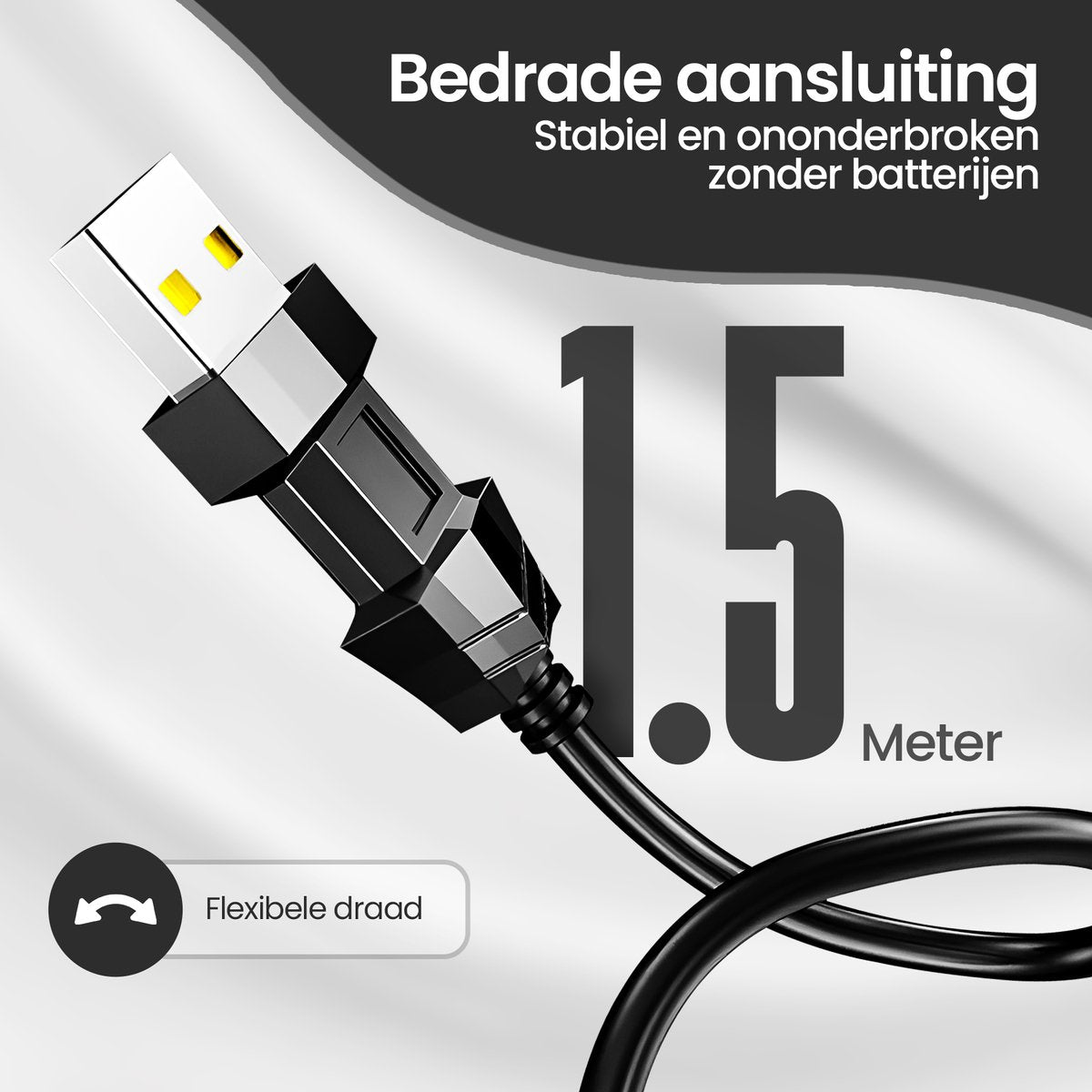 Velox Goods VL-500 Keyboard and Mouse Set – Wired – Silent – Splashproof – Plug & Play