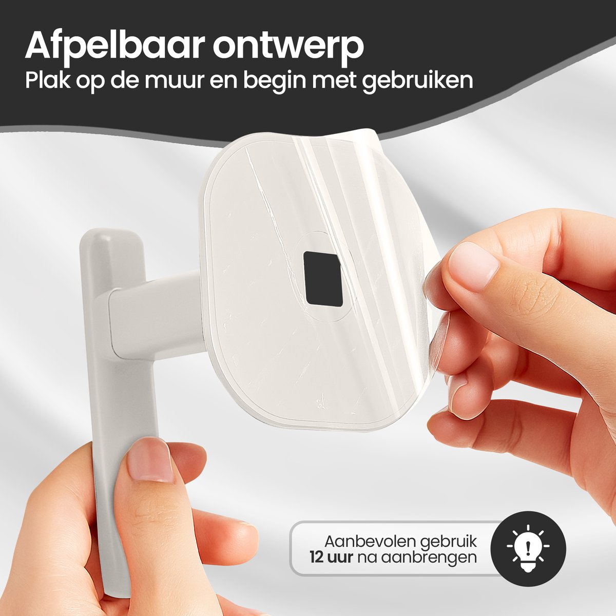 Velox Goods VL‑530 Self-Adhesive Wall Hook – No Drilling Required – Gold Curtain Hook for Kitchen, Bathroom & Bedroom – Extra Strong – 14.5cm – Pack of 1 – White/Gold