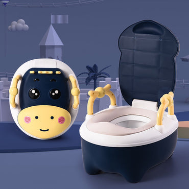 Children's potty with soft removable seat shown from the front
