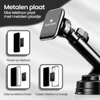 Magnetische Telefoonhouder Auto met Zuignap - Uitschuifbare Arm – foto 9