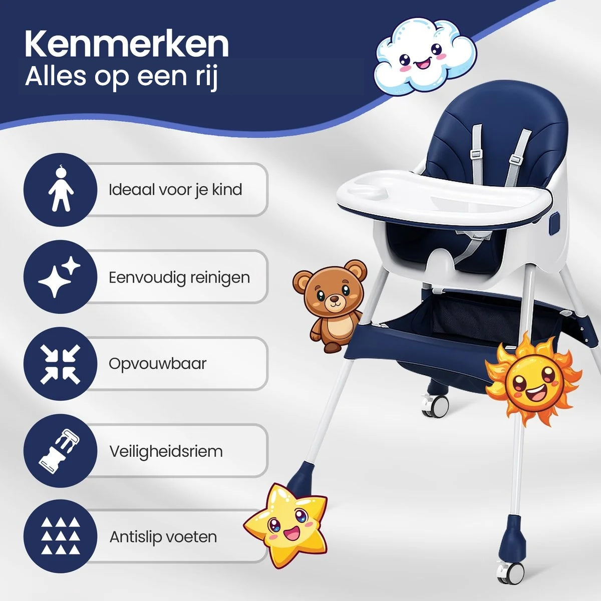 Kinderstoel 4-in-1 Meegroeistoel – foto 4
