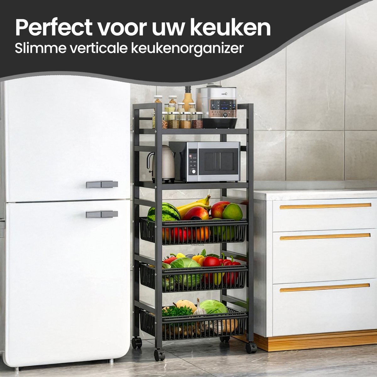Keukentrolley 5 Lagen op Wielen – foto 7