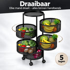 Groenterek met draaiende manden – elke mand draait apart