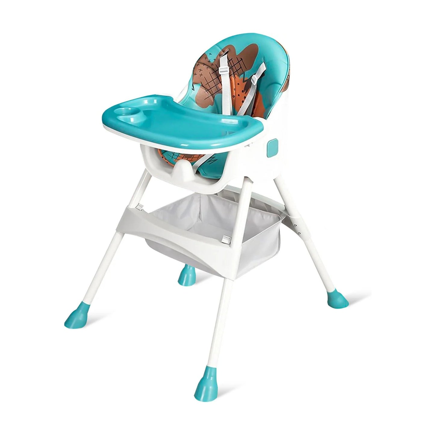 Velox Goods VL-509 Baby High Chair – Compact Foldable Chair with Seat Belt & Storage – 6 Months to 4 Years