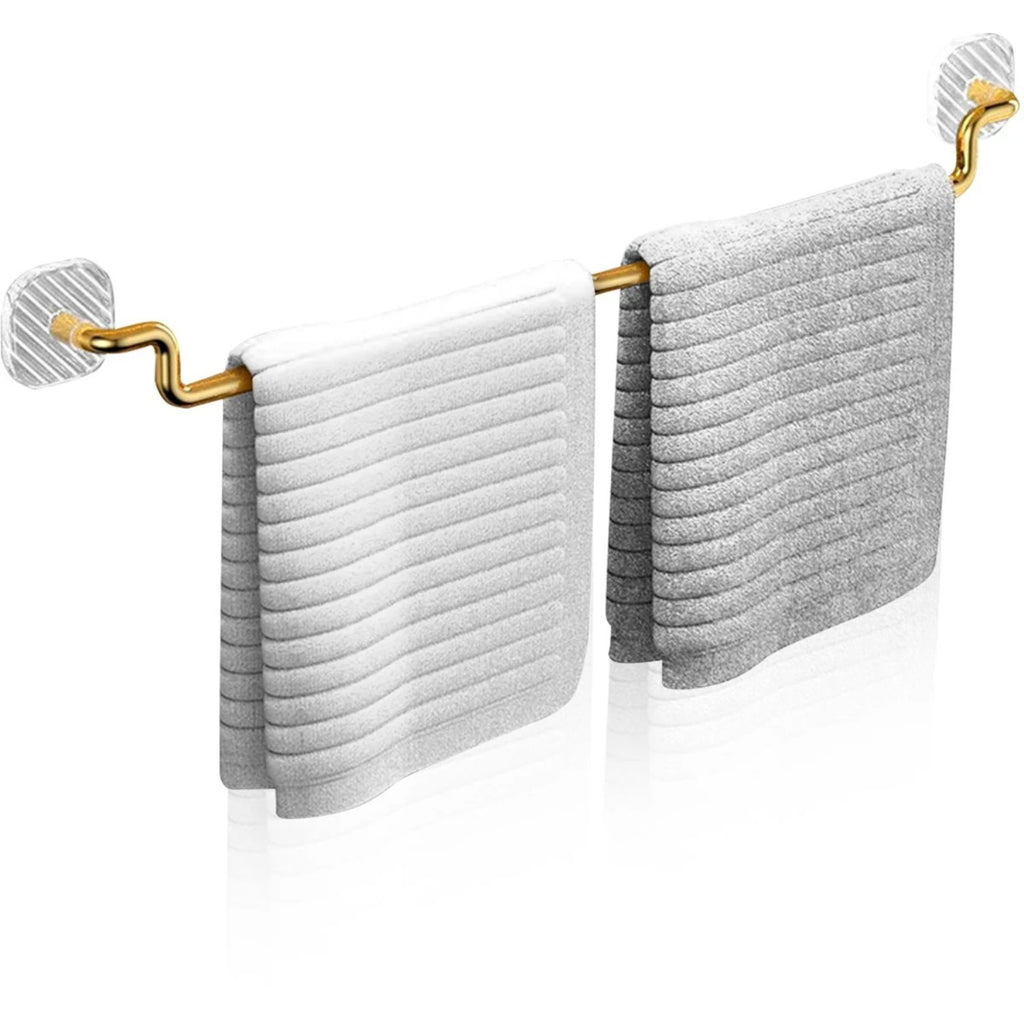 Handdoekrek zonder boren 60 cm goud - Velox Goods